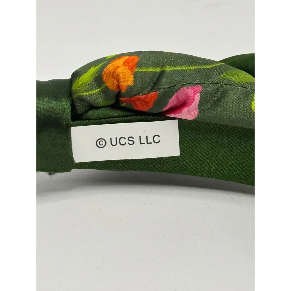 Women's Forest‎ Green Braided Satin Mushroom Floral Padded Headband Cottagecore
